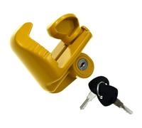 KESOTO Trailer Coupler Security Lock with Round Keyed Barrel and Curved Clamp Closure Heavy Duty with Painted Coating for Trailers RVs Boats Suitable for, Yellow