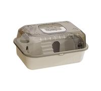 KESOTO Transportation Cage for Hamster, Transparent Travel for Hamster, Breathable Transport Cage for Pets, Jerb, Guinea Pigs, Guinea Pigs, Beige
