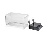 KESOTO Turtle Habitat Starter Kit with Drainage And Feeding Box for Reptiles, White, L with Platform