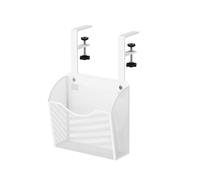 KESOTO Under Table Storage Holder for Desk Supplies, Hanging Organizer for Document Management, White