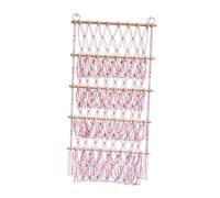 KESOTO Wall Hanging Organizer Stuffed Animal Toy Net Hammock Netting Toy Storage for Magazines,Over Door,Living Room,Bath Toys, Pink