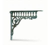 KESOTO Wall Shelf Bracket Cast Iron Bracket Support Shelf Holder Heavy Duty Support with Ornate Roman Column Motif and Rustic Weathered Texture Suitable for , Roman Column Green