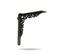 KESOTO Wall Shelf Bracket Cast Iron Bracket Support Shelf Holder Heavy Duty Support with Ornate Roman Column Motif and Rustic Weathered Texture Suitable for , S-Edge