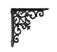 KESOTO Wall Shelf Bracket Cast Iron Bracket Support Shelf Holder Heavy Duty Support with Ornate Roman Column Motif and Rustic Weathered Texture Suitable for , M European