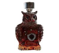 KESOTO Whiskey Decanter with Animal Statue Theme, Owl Whiskey Bottle, Funny Tequila Bottle, Unique Glass Decanter for Home Bar Decor, for Dad Men, Unique Birthday Gifts, Anniversary, Valentine's Day