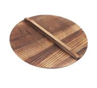 KESOTO Wooden Frying Pan Lid, Thick Heat-Resistant Home Kitchen Accessory, Lightweight with Handle, Universal Round Lid, Multi, 30cm