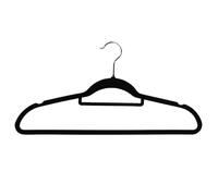 KESPER 16645 Clothes Hangers - Pack of 25 Material: Plastic (ABS) with Non-Slip Flocking, Dimensions: 45.5 cm Wide, Colour: Black