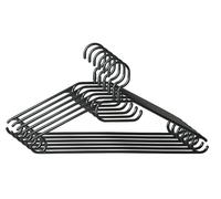 KESPER 16771 Set of 6 Black Plastic Clothes Hangers