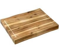 Kesper 28750 Carving Board 48 x 36.5 cm Acacia Wood with Juice Groove and Two Stable Feet/Chopping Board