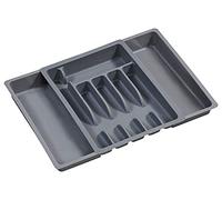 Kesper 30087 Pull-Out Cutlery Tray Plastic Dimensions 29 to 50 cm x 38 x 6.5 cm Grey