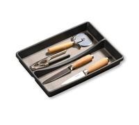 Kesper 30093 Cutlery Tray for Drawer, Material: Plastic (PP), Dimensions: 32.5 x 23 x 4.5 cm, Colour: Grey