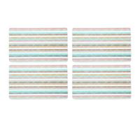 Kesper 31254 Decorative Breakfast Board with Stripes, Melamine, Square, 23.5 x 14.5 x 0.4 cm, Multi-Coloured (Pack of 4)