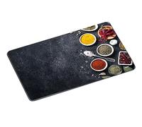 KESPER 36462 Glass Chopping Board 38 x 28.5 cm Spices Design