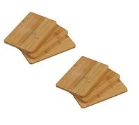 KESPER Breakfast Boards, Pack of 6, Bamboo Wood, Wooden Chopping Board for Everyday Use, Ideal for Serving Food