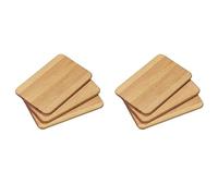 KESPER Breakfast Boards, Pack of 6, Beech Wood, Wooden Chopping Board for Everyday Use, Ideal for Serving Food