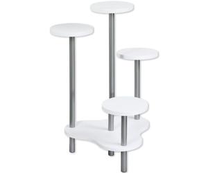KESPER flower stand 17278 with shelves made of white lacquered chipboard/flower rack/shelf 64.5 x 72.5 x 46 cm