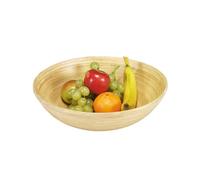 Kesper Fruit and Pastry Bowl, FSC Bamboo, Round, Diameter 25 cm, Sustainable Bowl for Fruit, Snacks and Pastries, Robust and Decorative, 53025