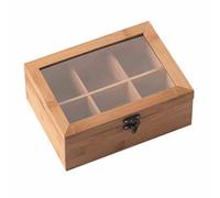 Kesper FSC Tea Box Bamboo 6 Fan Teebeutelbox Tea Bag Dispenser Storage Box