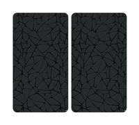 KESPER Glass Chopping Board/Buffet Plate/Material: ESG Safety Glass, Dimensions: 50 x 28.5 cm, Thickness: 0.4 cm, Foot Height: 3 mm, Motif Foil: Mosaic Grey/Black, 37534 13