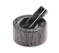 KESPER Mortar, material: marble, dimensions: diameter 13 cm, height: 8 cm, colour: dark grey, 71504