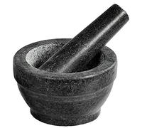 Kesper Mortar with Racket, 16 x 8.5 cm, Stone, Black