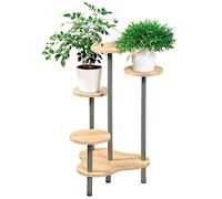 Kesper Flower Stand in Oak Decor, Wood, Brown/Grey, 64.5 x 72.5 x 46 cm