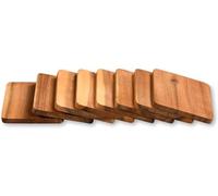 Kesper Pack of 8 Raclette Board 10 x 8 cm Acacia Wood/Coasters/Wooden Board/Raclette Board