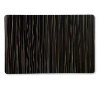 KESPER Place Mat Black with Gold Stripes Polypropylene/Coasters/Trend