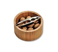 Kesper Round Nut Bowl, Bamboo, Brown, 17 cm