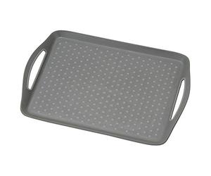 Kesper Serving Tray, Material: Plastic, Dimensions: 45.5 x 32 x 4.5 cm, Colour: Grey, 77207