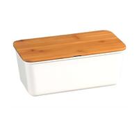 Kesper White Bread Bin Buffet Hotel Breakfast Bamboo Cutting Board 34x18 cm