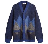 Kestin Men's Muirfield Argyle Cardigan Navy Mohair