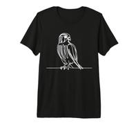 Kestrel Line Art Birdwatcher Premium T-Shirt