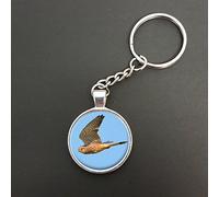 Kestrel Pendant On A Split Ring Keyring Ideal Birthday Gift N592