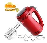Kestreln Hand Mixer Electric Handheld with Flat Bottom, Portable Mixer for Baking Cake, Powerful Mixing for Thicker Dough with dough hook