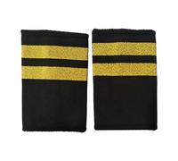 kesurpae 2pcs/set Airline Pilots Epaulettes Uniform With These Fashionable And Durable Accents Polyester Pilot Epaulettes Stripes , 2 bars