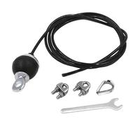 kesurpae Adjustable Length Strength Training Cord Providing Robust Fitness DIY Pulley Cable Performance For All Home Gym Experiences Fitness DIY Pulley Cable Biceps Attachments, Black, 250cm