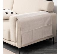 kesurpae Armchair Sofa Arm Table Practical Armrest Organiser With Soft Touch Chenille Fabric Cloth Remote Control Holder For Sofa, begin, 60 * 110CM