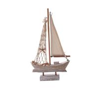 kesurpae Artfully Crafted Sailing Boat Figurine Nautical Wooden Accent Unique Decoration For Home Or Workspaces Tabletop Ornament Photo Props Room Decoration Wooden Sailboat Model