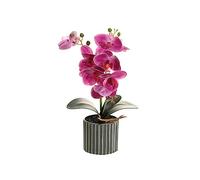 kesurpae Artificial Orchid Flower Bonsai Potted Phalaenopsis Planter Home Decor Bright Color Figurine for Outdoor Wedding, Purple