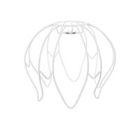 kesurpae Artistic Metal Lampshade Pendant Light Shade Ceiling Light Enhances Home Decor With Easy To Install Features Style And Functionality Metal Wire Bulbs Cage Cover Iron Modern, White, flower