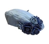 kesurpae Casual Spring Summer Beret Hat Durable Various Outfit Combinations Excellent For Weekend Trips Ensuring Is Comfortable To Wear And Durable. Comes, Light Denim Color, 56cm to 59cm