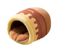 kesurpae Cat Bed House With Fun Honey Pot Hideaway For Cats Offering Secure Sleeping Atmosphere For Various Pets Cat Bed Snooze Sleeping Cozy Kitty For, brown, L
