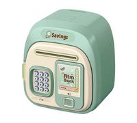 kesurpae Charming Children’s Piggy Bank with Custom Password and Engaging Electronic Sounds to Encourage Saving Habits Cute Money Bank Practical Children, Green, 16.8x12.7x19cm