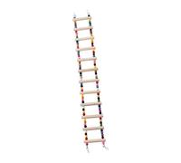 kesurpae Colorful Bird Climbing Ladder Toy Encourages Physical Activity And Fun Exploration For Parakeets Bird Wooden Ladder Is Made Of Wood With Exquisite Craftsmanship