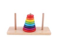 kesurpae Colors And Relative Size Learning Game Wooden Stacking Toy Kids Building Early Skills Through Play Place In Order Of Color Rings Onto Another Pole Toddlers Children Matching Sorting Blocks