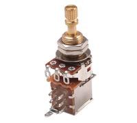 kesurpae Control Switch Potentiometer Electric Guitar Volume Tone Parts Push Pull User Friendly Options To Performance Guitar Potentiometer Split Shaft Pots Audio Tone, Golden B500K, 50x24x17mm