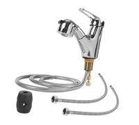 kesurpae Convenient RV Bathroom Faucet Silver Modification Accessory With Easy To Retractable Shower Head Features For Comfort Retractable Shower Head Ergonomic Non Slip Handle