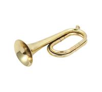 kesurpae Craftsmanship Cavalry Bugle Marching Bugle 32cm Long Solid Brass Crafted For Loud Clear Sound Experiences Scouting Trumpet Western Winds Instrument