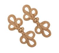 kesurpae Decorative Chinese Knot Frog Button Traditional Fasteners For Cardigans Cloaks Cheongsam And Outfit Styling Chinese Knot Frog Button, Camel